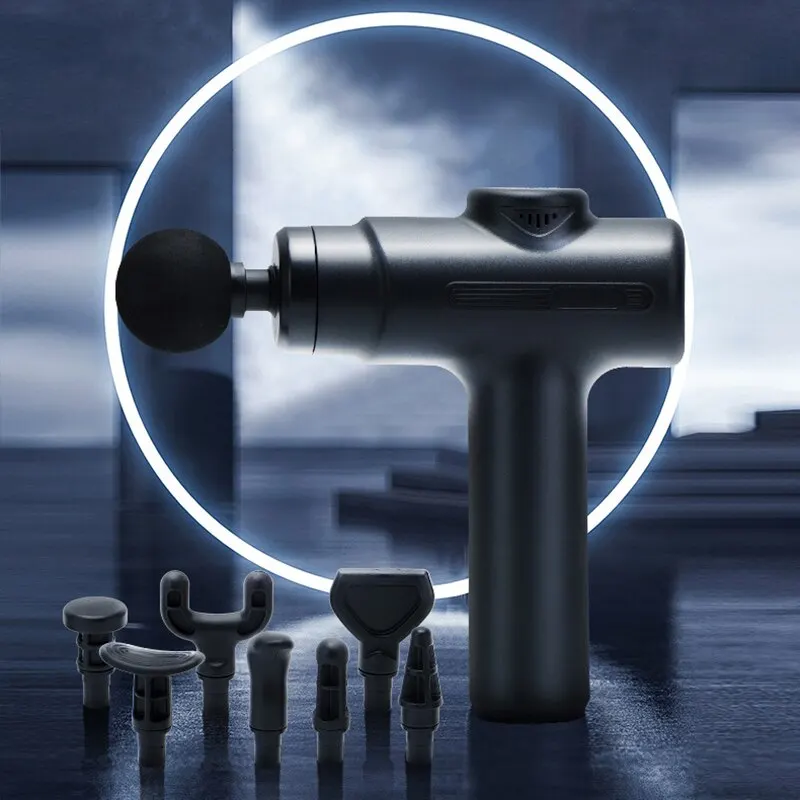 Elektryczny pistolet do głębokiego masażu, 8 głowic 💆